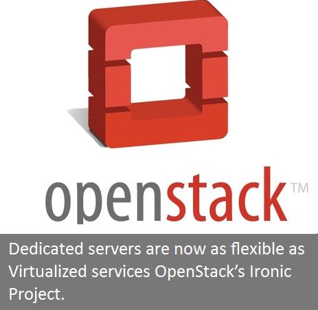 Dedicated servers are now as flexible as Virtualized services OpenStack’s Ironic Project